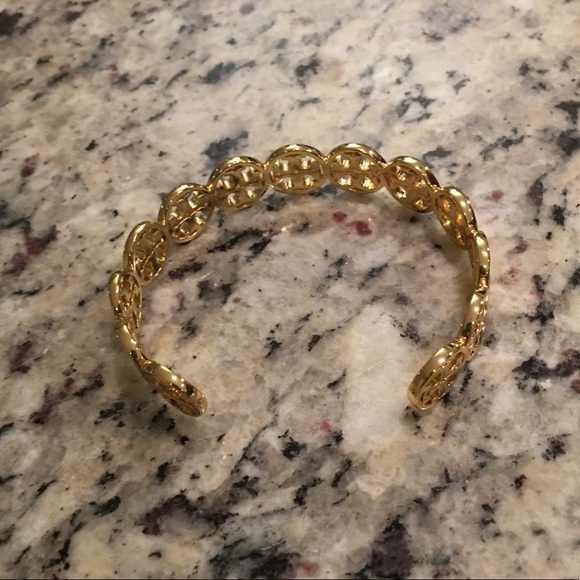 💙💛Tory Burch Adjustable Gold Logo Cuff💙💛 - Picture 5 of 6
